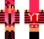 awesome girl with long pink hair its too cool