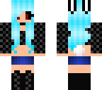 blue and black bunny girl goul