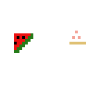 cake and melon