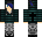 emo blue hair boy