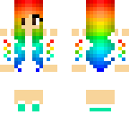 rainbow and white skin