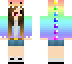 rainbow dino hoodie girl