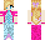 blue and pink princess