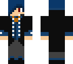 blue emo trenchcoat