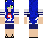 blue hair anime girl