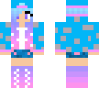 cotton candy girl with jacket