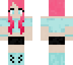 cute pink hair girl