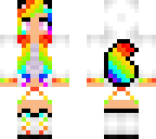 rainbow wolf girl
