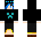 girl tdm in an enderman  hoodie