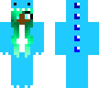 green hair girl dino onesie
