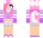 pink and a purple kawaii girl