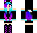 purple and blue emo fox girl