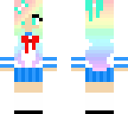 rainbow haired cute schoolgirl