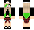 skater girl with tipped hair green