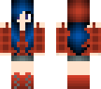 blue girl in plaid