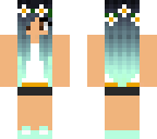 blue hair flower girl