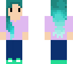 blue haired girl