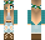 blue plaid girl