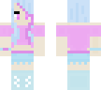 cute girl blue hair skin