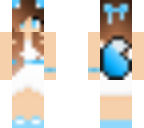 cute ice wolf girl in a dress