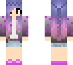 cute purple hair girl