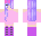 edited girl with purple hair