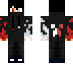 half and half red and black