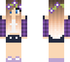 hot girl with ombre hair and purple shirt