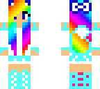 rainbow wolf girl