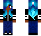 simple blue haired girl
