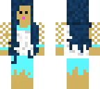 blue hair girl template