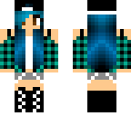 blue plad girl