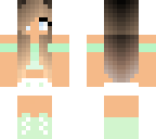 mint over layered girl
