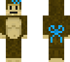monkey with blue bows