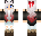neko-girl-hair white and red