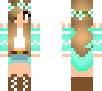 teal fall girl