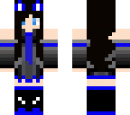 cool blue wolf girl