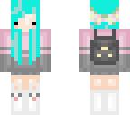 gir with blue hair backpack