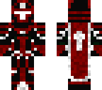guardian in red and silver