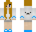 polar bear skin with ears