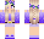 purple girl with beautiful hair