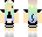 rainbow chibi cat maid