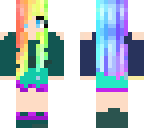 rainbow hair girl