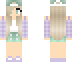 cute purple and aqua hot girl