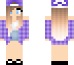 hot girl with purple shirt and cap