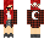 long red plaid shirt
