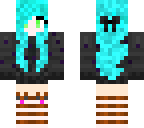 shy blue girl