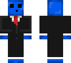 blue slime in a tie