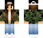 girl brown hair camo
