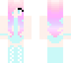 pink hair with bikini